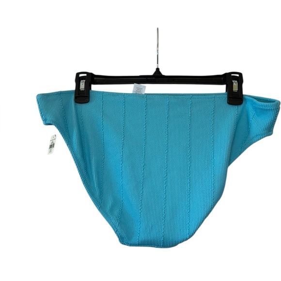 Aerie Blue High-Cut Ribbed Bikini Bottom - Picture 4 of 10